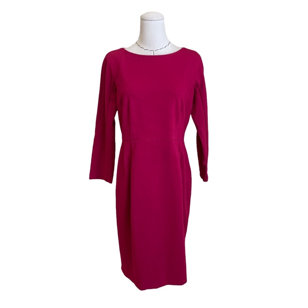 Classic Lafayette 148 New York Sheath Dress Pink sz Small